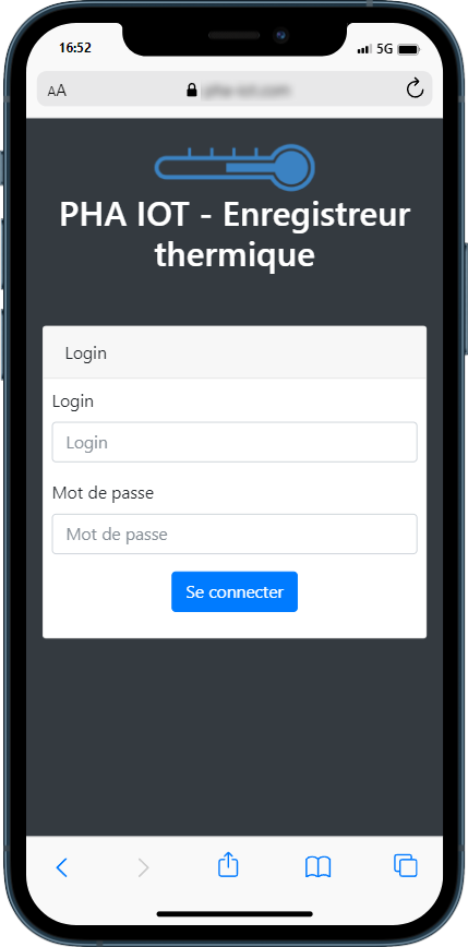 Interface de connexion smartphone